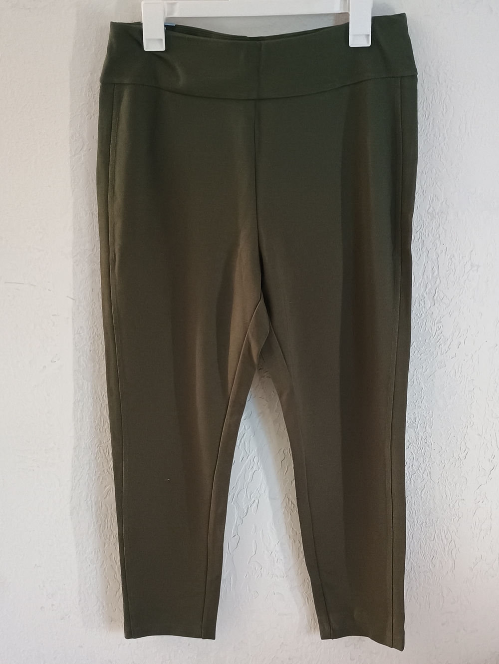 Express Olive Green Ponte Ankle Pants